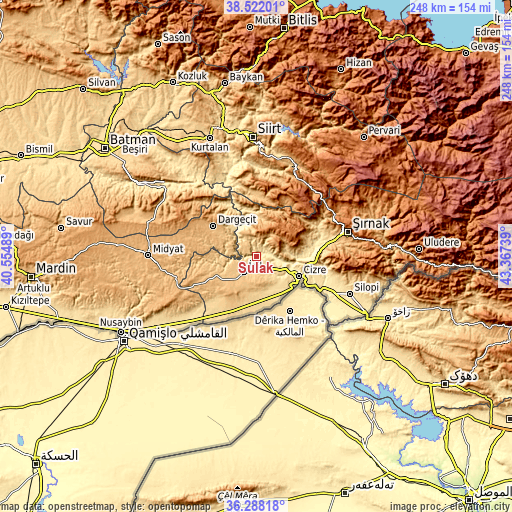 Topographic map of Sulak