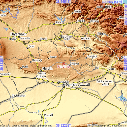 Topographic map of Kindirip