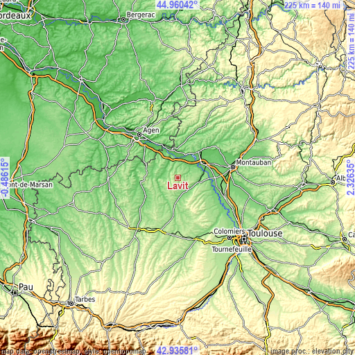 Topographic map of Lavit