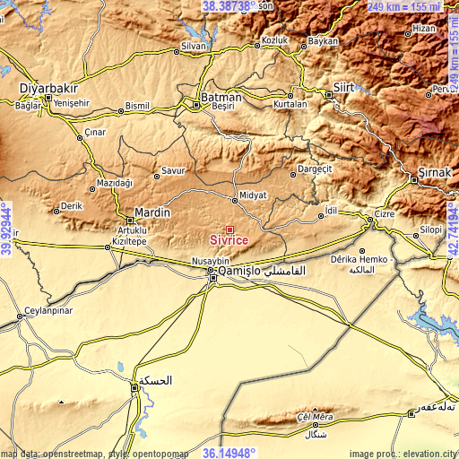 Topographic map of Sivrice