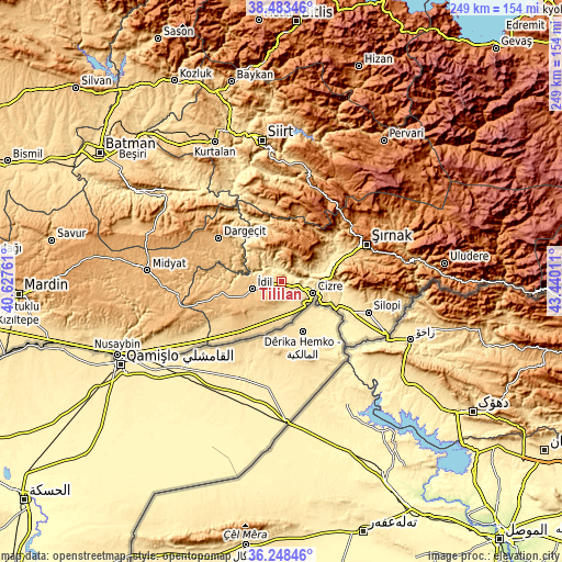 Topographic map of Tililan