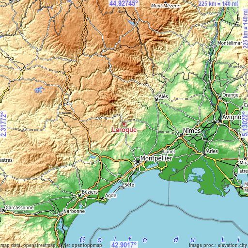 Topographic map of Laroque