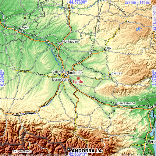 Topographic map of Lanta