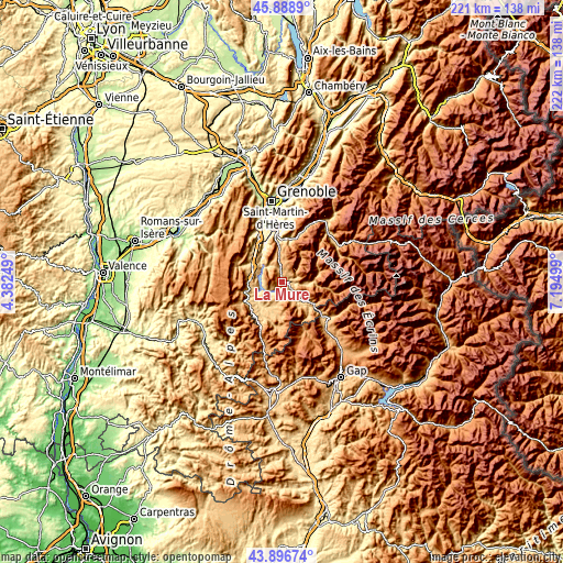 Topographic map of La Mure