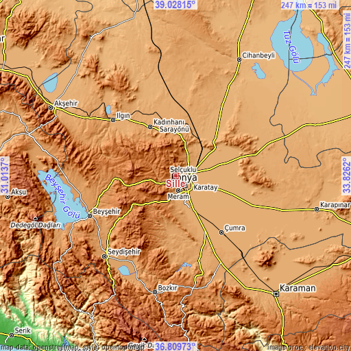 Topographic map of Sille