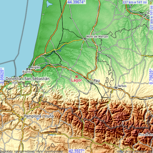 Topographic map of Lagor