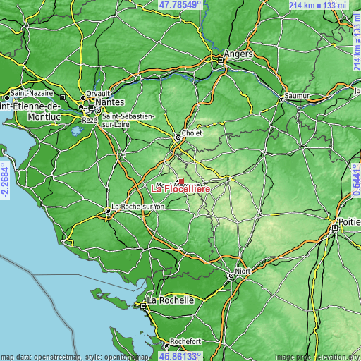 Topographic map of La Flocellière