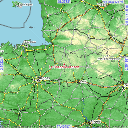 Topographic map of La Chapelle-Janson