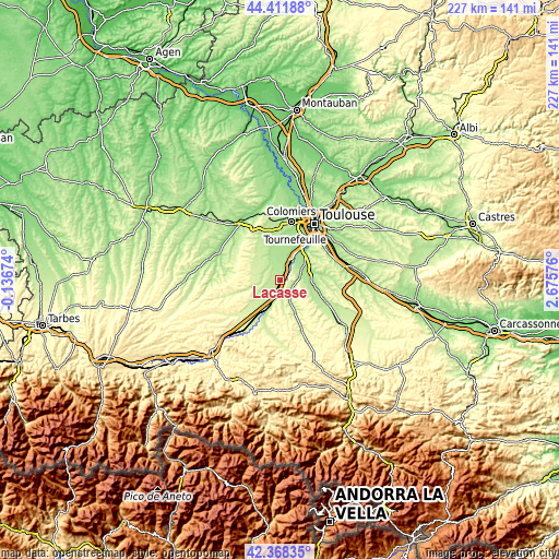 Topographic map of Lacasse