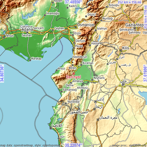 Topographic map of Serinyol