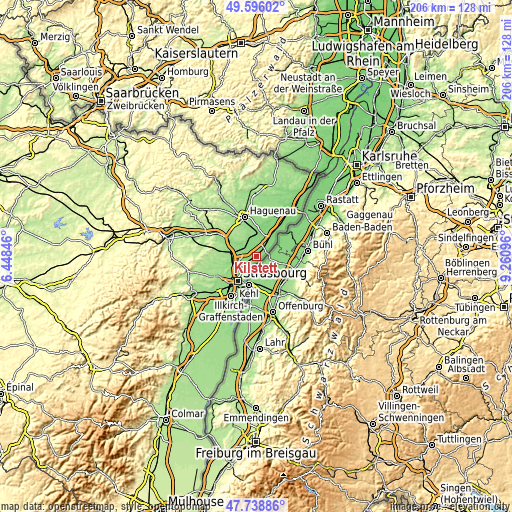 Topographic map of Kilstett