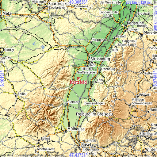 Topographic map of Kertzfeld