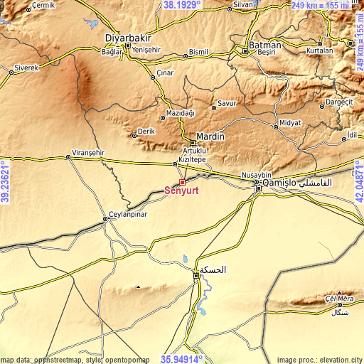 Topographic map of Şenyurt