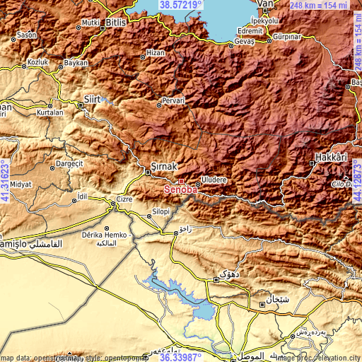 Topographic map of Şenoba