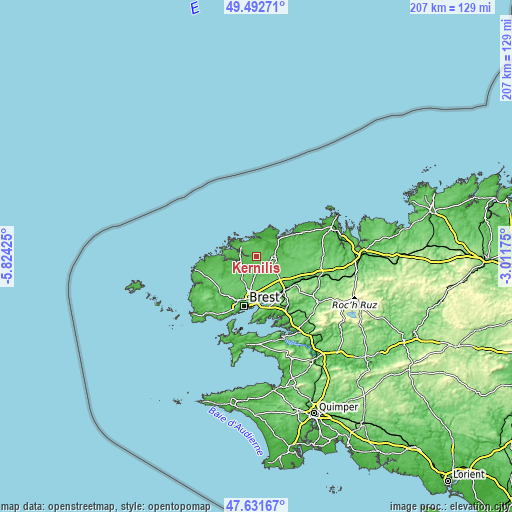 Topographic map of Kernilis