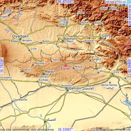 Topographic map of Ebish