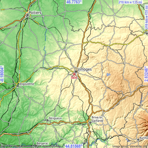 Topographic map of Isle