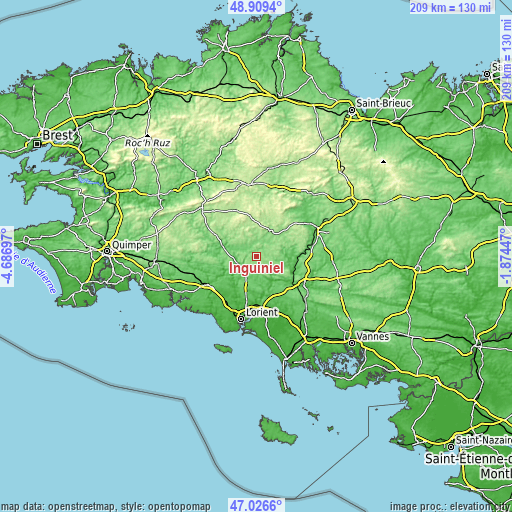 Topographic map of Inguiniel