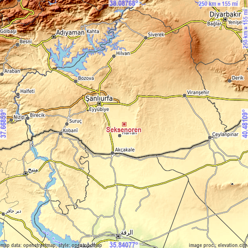 Topographic map of Seksenören