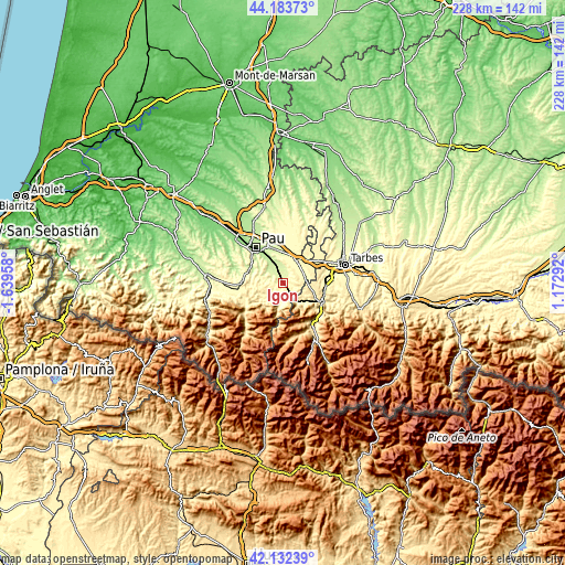 Topographic map of Igon