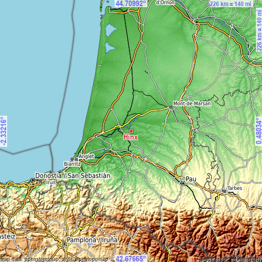 Topographic map of Hinx