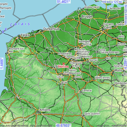 Topographic map of Herlies