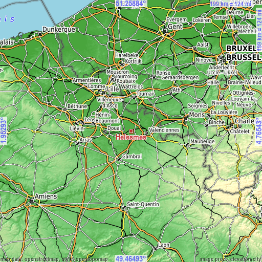 Topographic map of Hélesmes