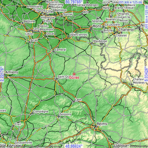 Topographic map of Guise