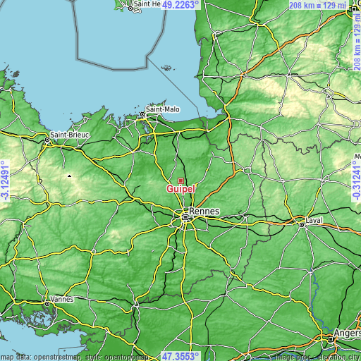 Topographic map of Guipel