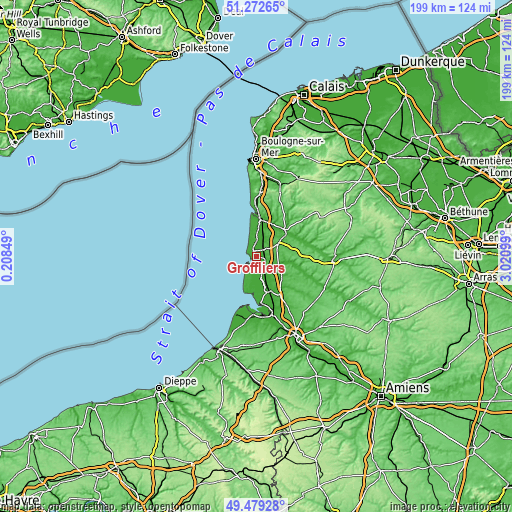 Topographic map of Groffliers