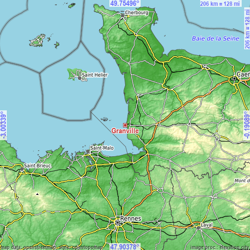 Topographic map of Granville