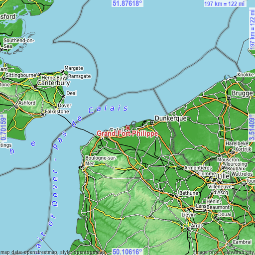 Topographic map of Grand-Fort-Philippe