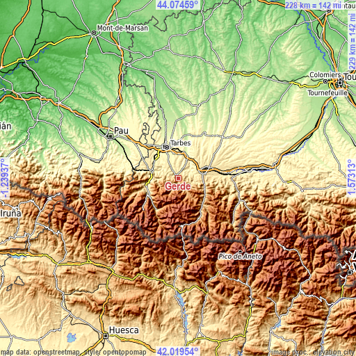 Topographic map of Gerde