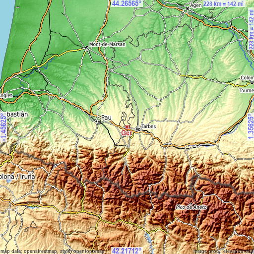 Topographic map of Ger