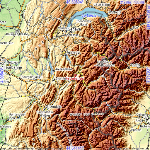 Topographic map of Frontenex