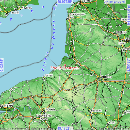 Topographic map of Friville-Escarbotin