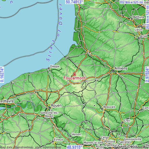 Topographic map of Foucarmont