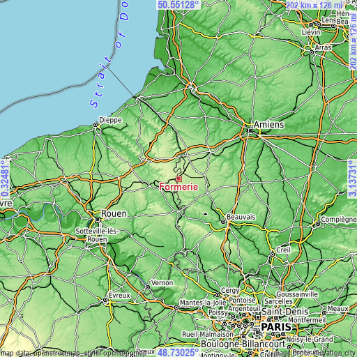 Topographic map of Formerie