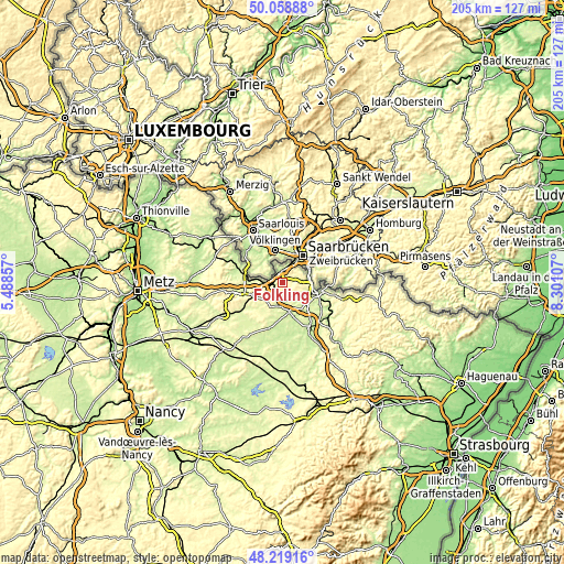 Topographic map of Folkling