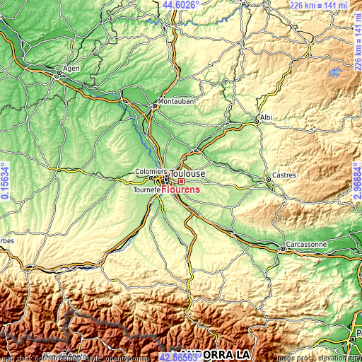 Topographic map of Flourens