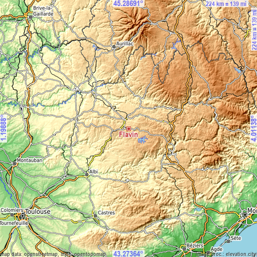 Topographic map of Flavin