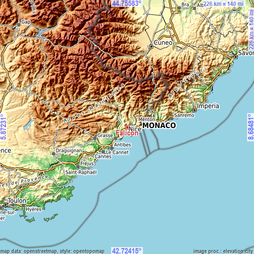 Topographic map of Falicon
