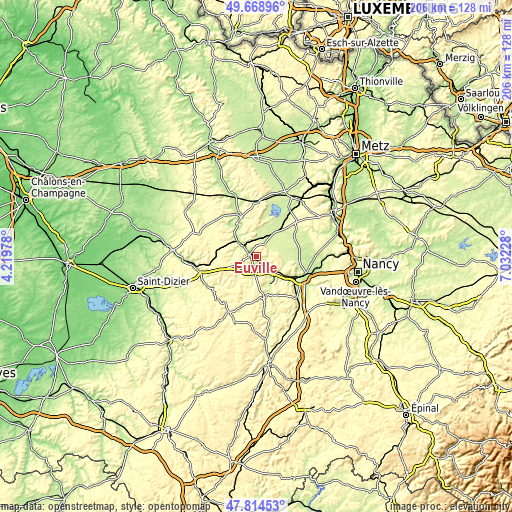 Topographic map of Euville