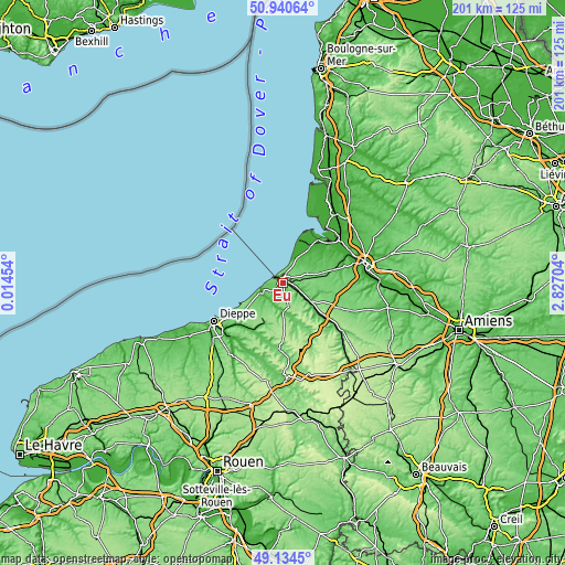 Topographic map of Eu