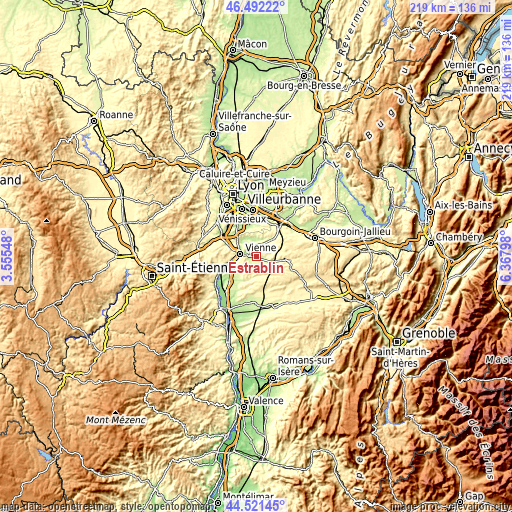 Topographic map of Estrablin