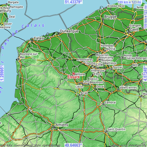 Topographic map of Essars