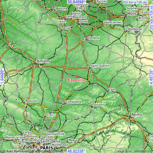 Topographic map of Eppeville