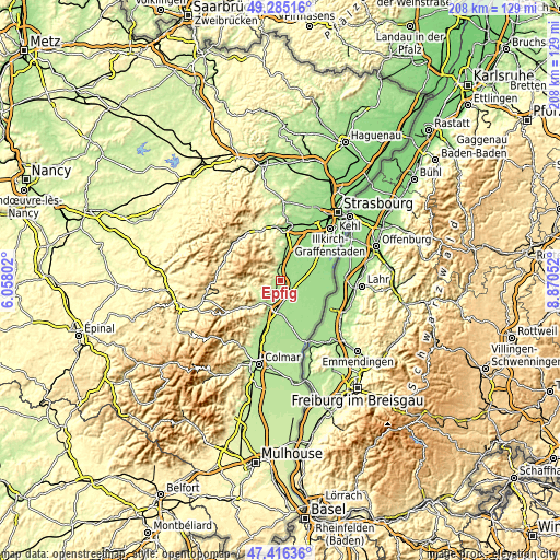 Topographic map of Epfig