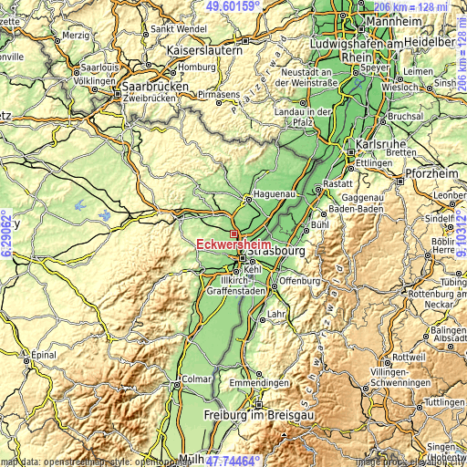 Topographic map of Eckwersheim