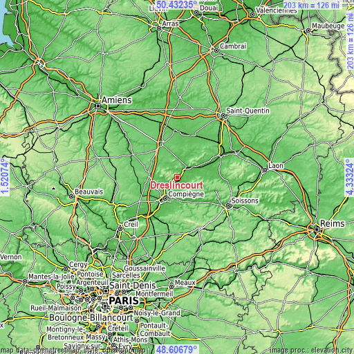 Topographic map of Dreslincourt